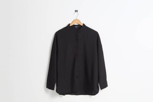 MUJI Style Shirt Women Selection (Black) - Image 2